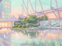 Parq Vancouver rooftop pond